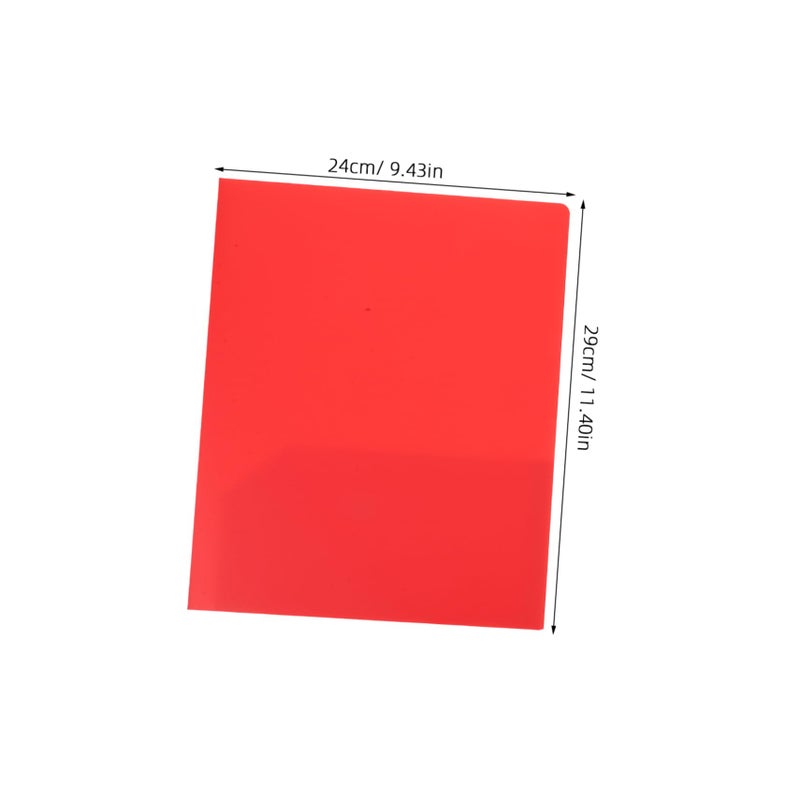 6Pcs Plastic File Folders Two Pockets Document Organizer for School Office Filing Cabinet - Image 3