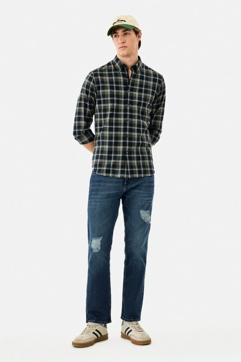 SNITCH Slim Fit 100% Cotton Checks Shirt