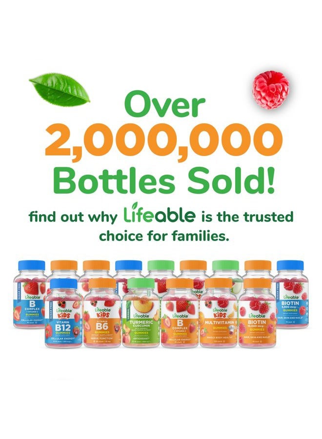 Lifeable Biotin Gummies | 10,000mcg | Great Tasting Hair Skin and Nails Gummies | GMO-Free Vegan Biotin Supplement | Hair Skin and Nails Vitamins for Women | 90 Gummies - Image 5
