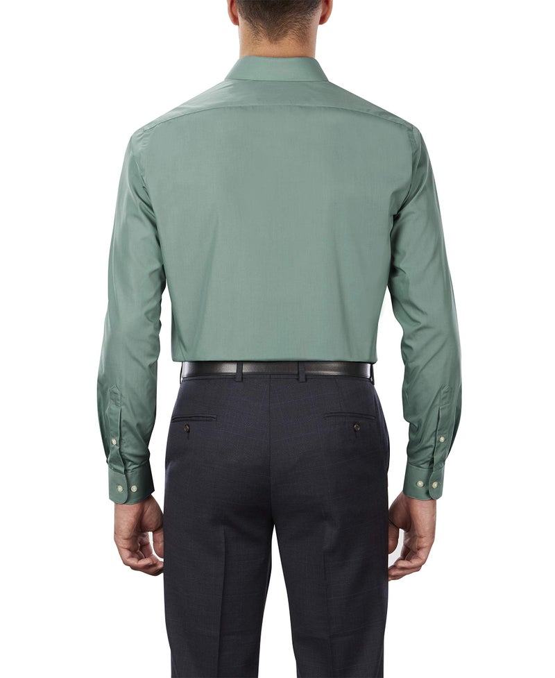 Van Heusen Men's Dress Shirt Regular Fit Poplin Solid, Ocean Mist, 18.5" Neck 32"-33" Sleeve - Image 2
