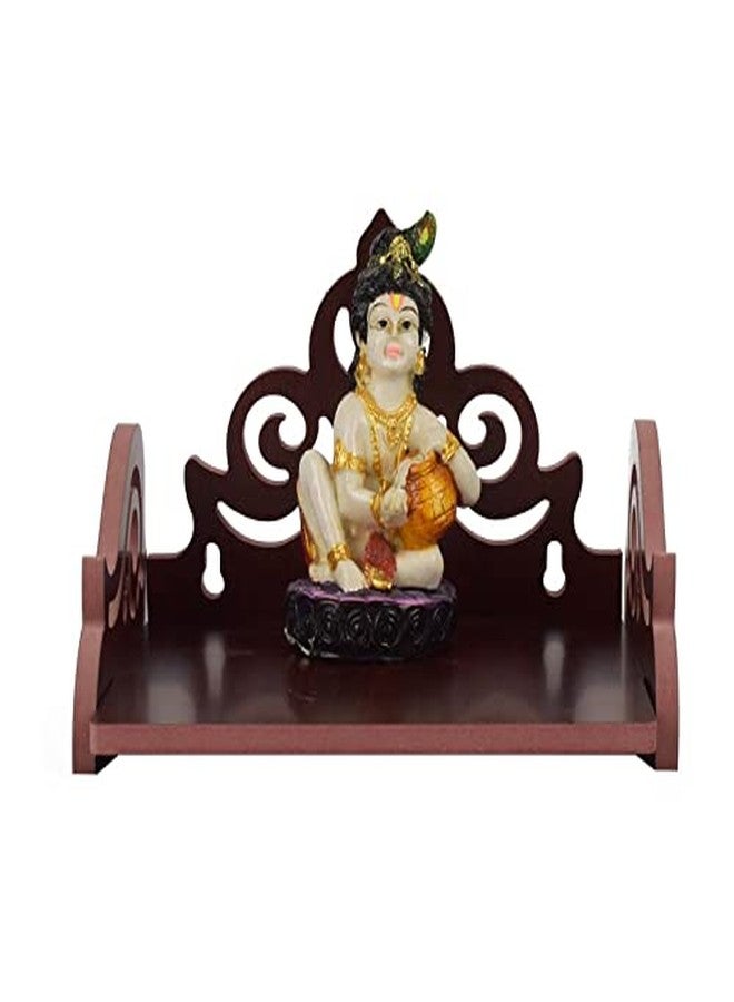 CrazyInk Wooden Readymade Wall Hanging Puja Temple for Home God Stand for Pooja Room Mandir Wood Devghar Stand for Office and Shop Crazyink-503 - Image 4