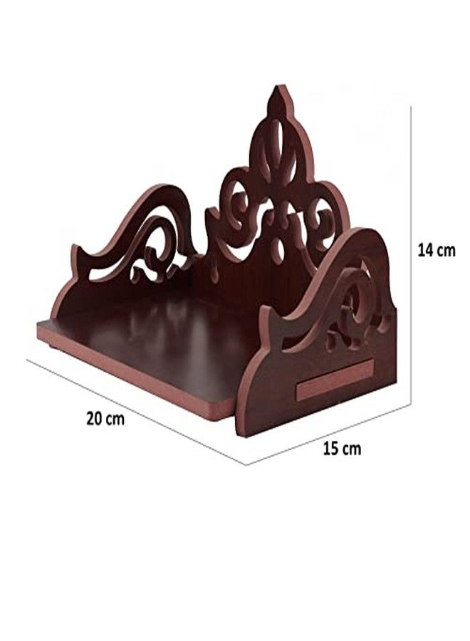 CrazyInk Wooden Readymade Wall Hanging Puja Temple for Home God Stand for Pooja Room Mandir Wood Devghar Stand for Office and Shop Crazyink-503 - Image 5
