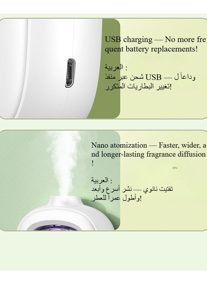 keloray - Automatic Aromatherapy Diffuser Automatic Diffuser Toilet Freshener Intelligent Aromatherapy Diffuser Mini Air Freshener Humidifier - Image 1