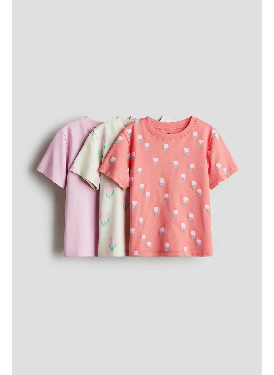 H&M 3-Pack Printed Jersey Tops