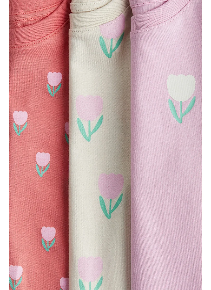H&M 3-Pack Printed Jersey Tops