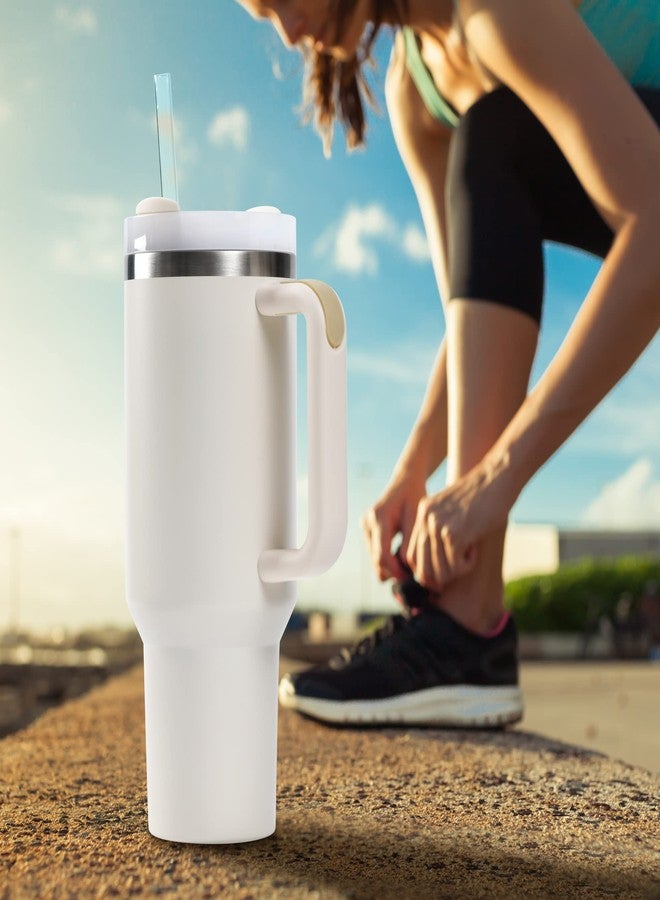 Veskaoty Replacement Straw for 40 oz Stanley Tumbler with Handle, 10 Pack Extra Long Straight Reusable Clear Straws with 2 Cleaning Brushes for Stanley Adventure Quencher Travel Cup Water Bottle Accessories - Image 5