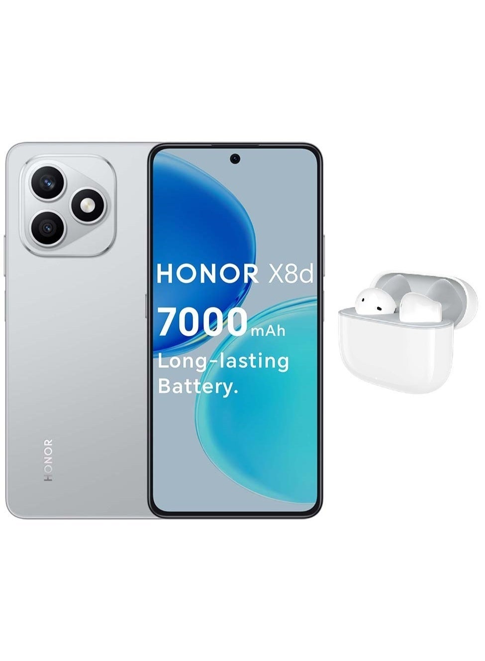 X8d Dual SIM 4G Light Blue 8GB RAM 512GB With Free Honor X7e Active TWS
