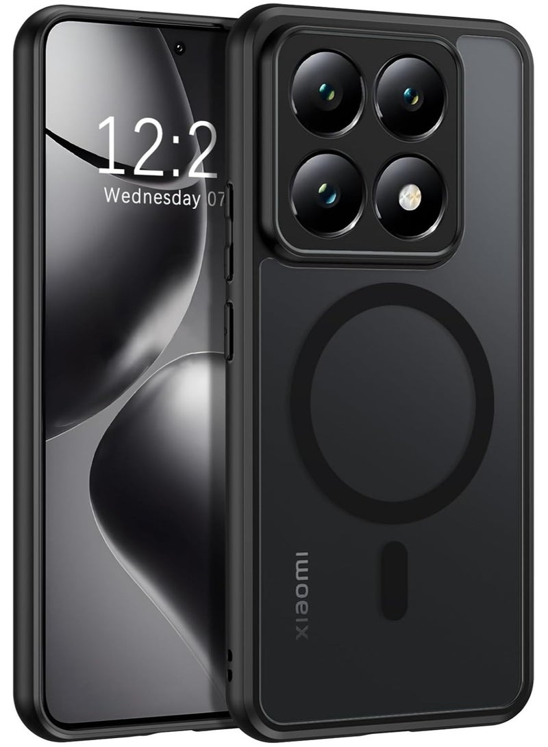 غطاء مغناطيسي لهاتف Xiaomi 14T Pro، متوافق مع MagSafe، غطاء خلفي من TPU+PC مقاوم للصدمات مع ملمس مات، حماية ضد البصمات، تصميم نحيف يناسب الجهاز. - Image 1