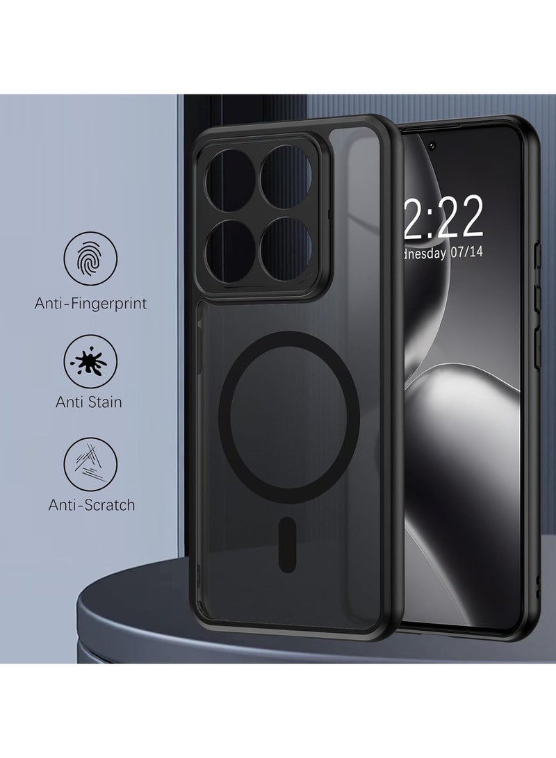 غطاء مغناطيسي لهاتف Xiaomi 14T Pro، متوافق مع MagSafe، غطاء خلفي من TPU+PC مقاوم للصدمات مع ملمس مات، حماية ضد البصمات، تصميم نحيف يناسب الجهاز. - Image 5