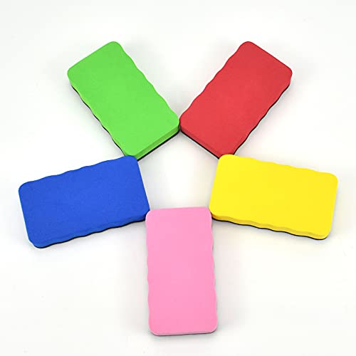 EEOYU Dry Erase Erasers, Eeoyu 18 Pack Magnetic Whiteboard Dry Erasers Chalkboard Cleaner Wiper for Kids and Classroom Teacher Supplies Home and Office, 5 Colors - Image 3