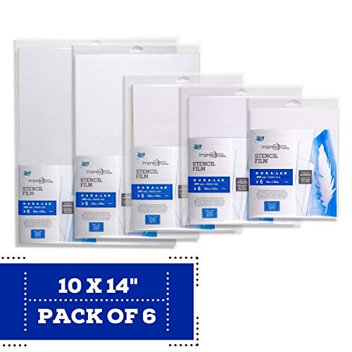 Grafix Impress Print Media Clear Stencil Film - Transparent, .005” Dura-Lar Film Perfect for Creating Custom Stencils for Printmaking, 10 x 14", Clear, 6 Pack - Image 3