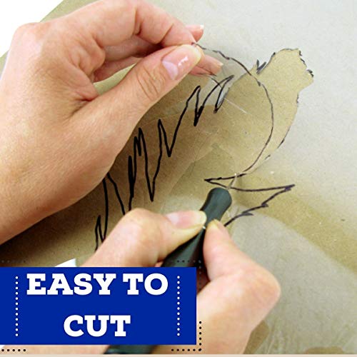 Grafix Impress Print Media Clear Stencil Film - Transparent, .005” Dura-Lar Film Perfect for Creating Custom Stencils for Printmaking, 10 x 14", Clear, 6 Pack - Image 5