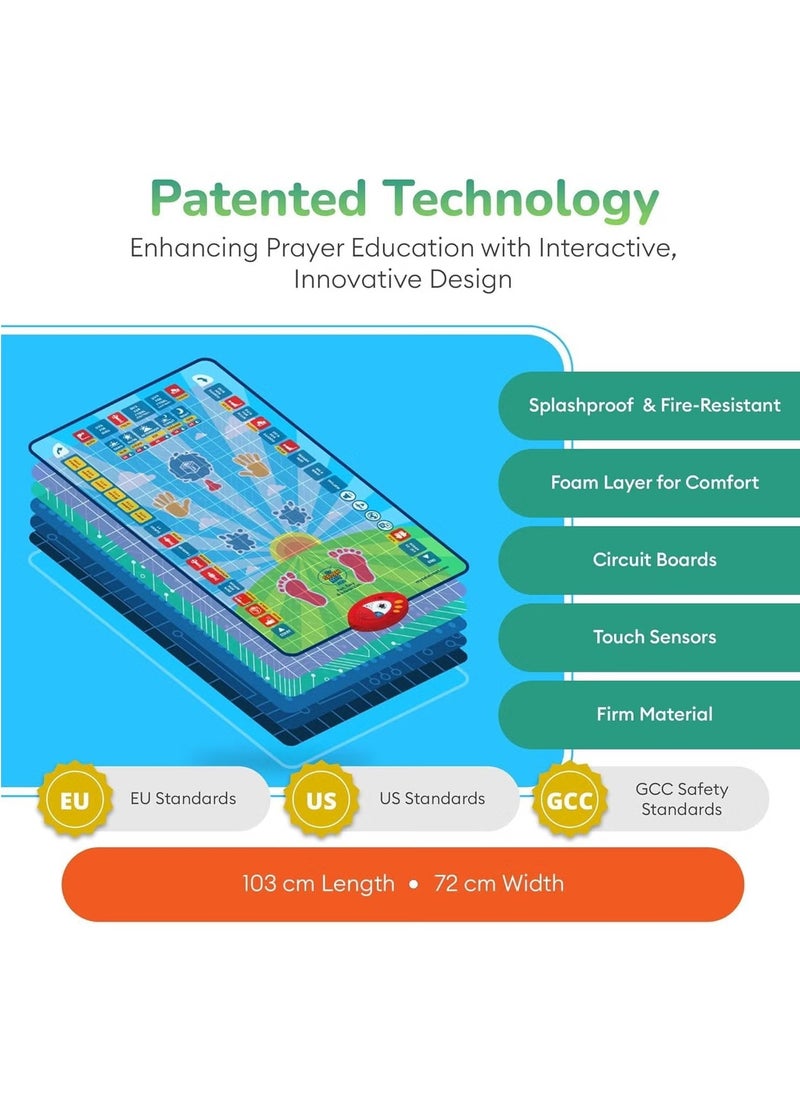ELTRAZONE Islamic Electronic Smart Prayer Mat for Kids – Interactive Learning with 36 Active Keys, 10 Speaking Languages, Fun & Educational Gift for Children During Ramadan  - Image 4