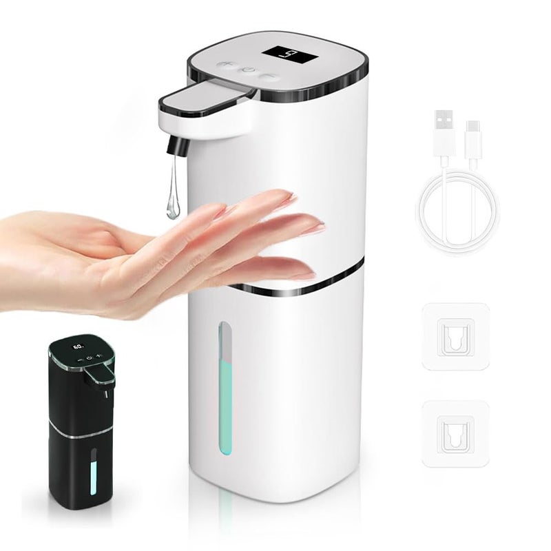 Sigerio Automatic Liquid Soap Dispenser, 9 Adjustable Levels, 380ml/12.8oz, Touchless Hand Soap or Dish Soap Dispenser,IR Sensor & Display,Wall-Mount or Tabletop Use for Bathroom Kitchen - Image 1