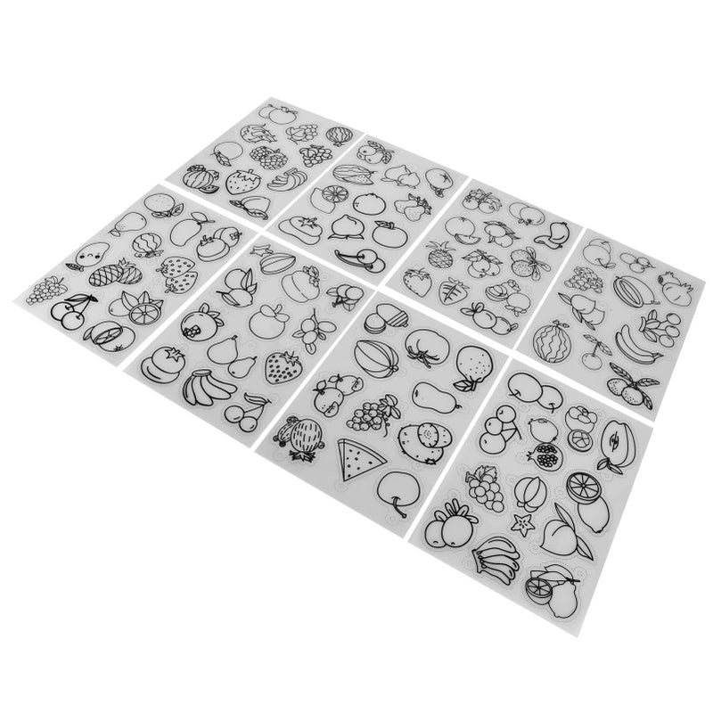 FILFEEL 8 Piece Fruit Vegetable Heat Shrink Sheets for DIY Crafts Jewelry Decorations - Image 2