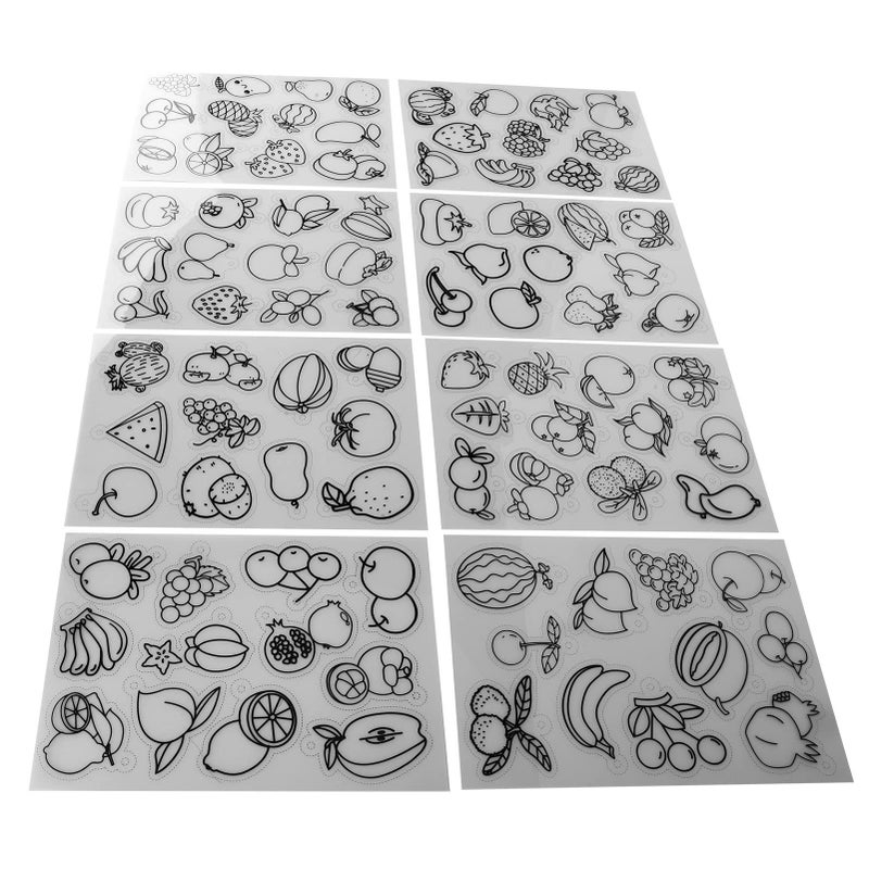 FILFEEL 8 Piece Fruit Vegetable Heat Shrink Sheets for DIY Crafts Jewelry Decorations - Image 5