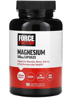 Force Factor Magnesium 500 mg 90 Vegetable Capsules 