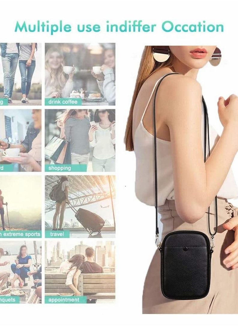 Excefore - Ladies Cross Body Bag, Shoulder Bag with Adjustable Wide Strap and Chain- Multipurpose Shoulder & Crossbody Bags - Image 1