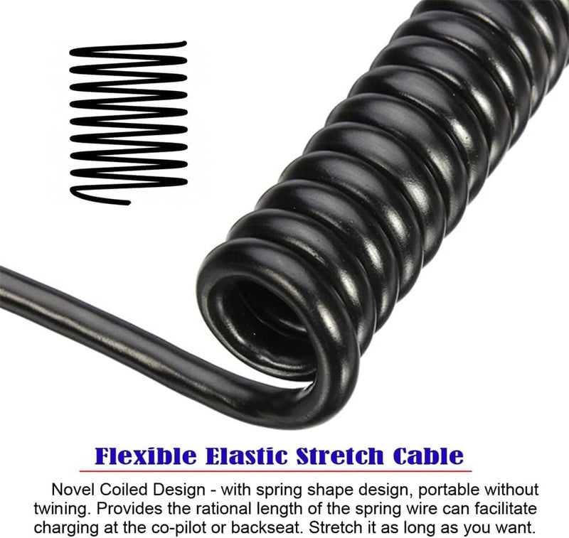 Coiled HDMI 2.0 Cable with 90-Degree Right Angle Connector, Supports 4K@60Hz - Image 3
