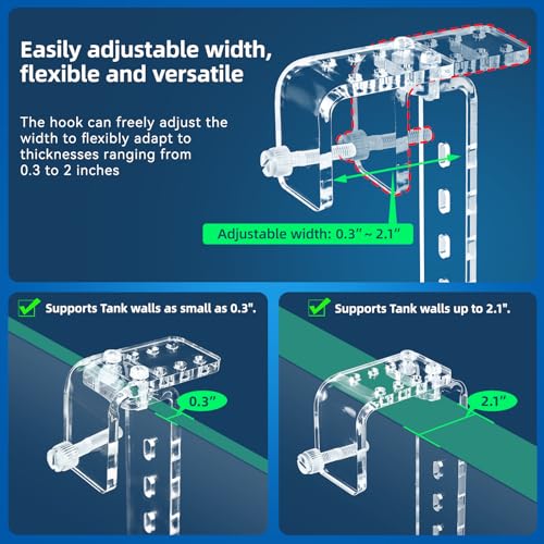 RunDuck Turtle Docks Large Adjustable Turtle Basking Platform for Aquatic Turtles, Design for Tanks 0.3"-2" Thick, Stable Construction,Slip-Resistant Ramp,Adjustable Ramp Direction (13'' x 6.9'') - Image 3