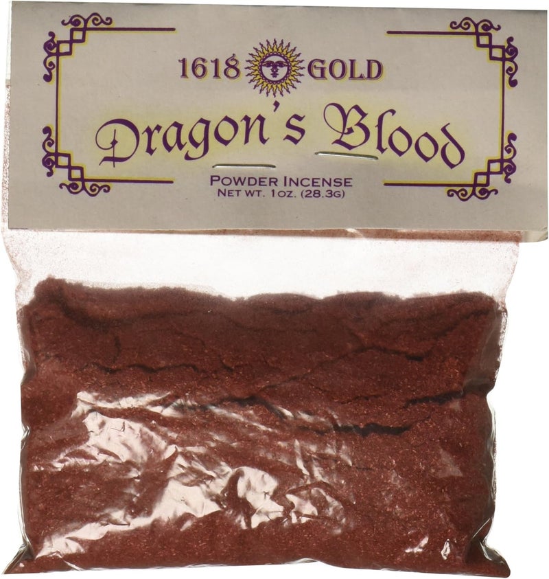 AzureGreen Dragon's Blood Powder Incense 1618 Gold - 1 oz - Image 1