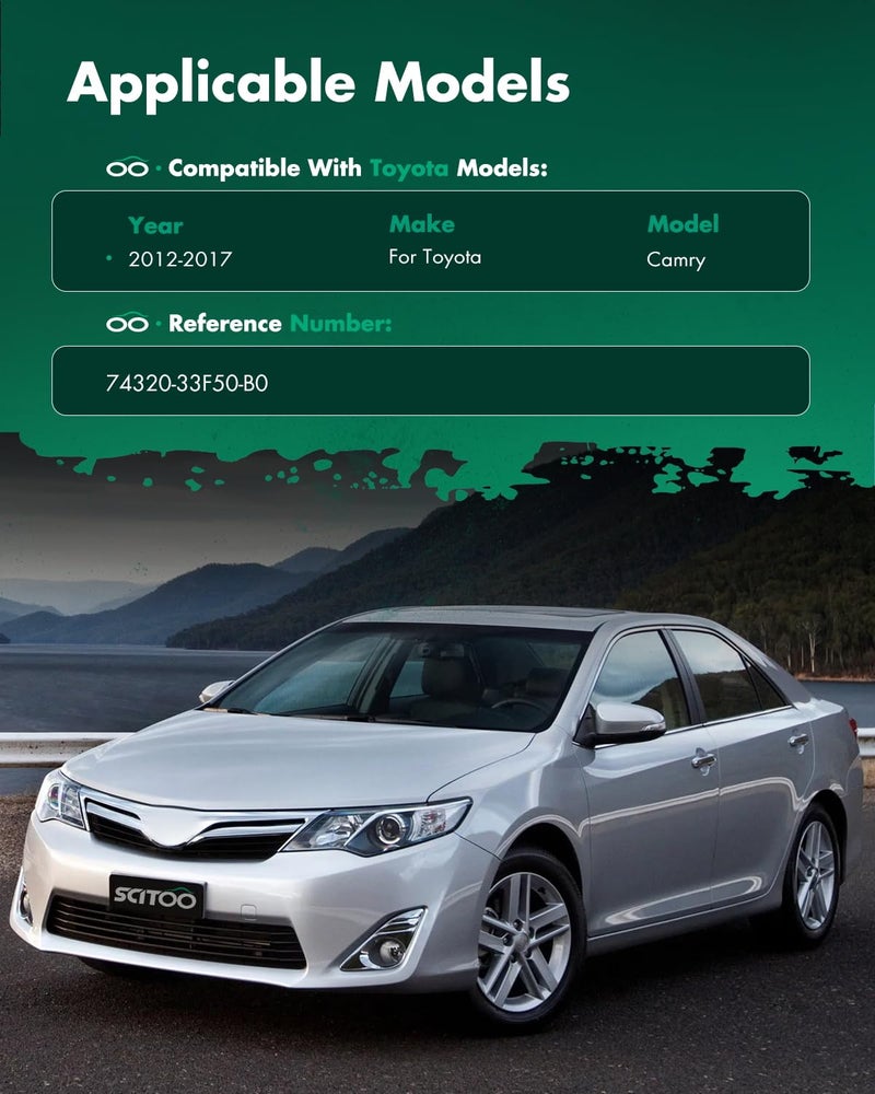 SCITOO Car Sun Visor Assbembly with Mirror Fit for 2012-2017 for Toyota for Camry Gray with Sunroof(Left Driver Side) - Image 5