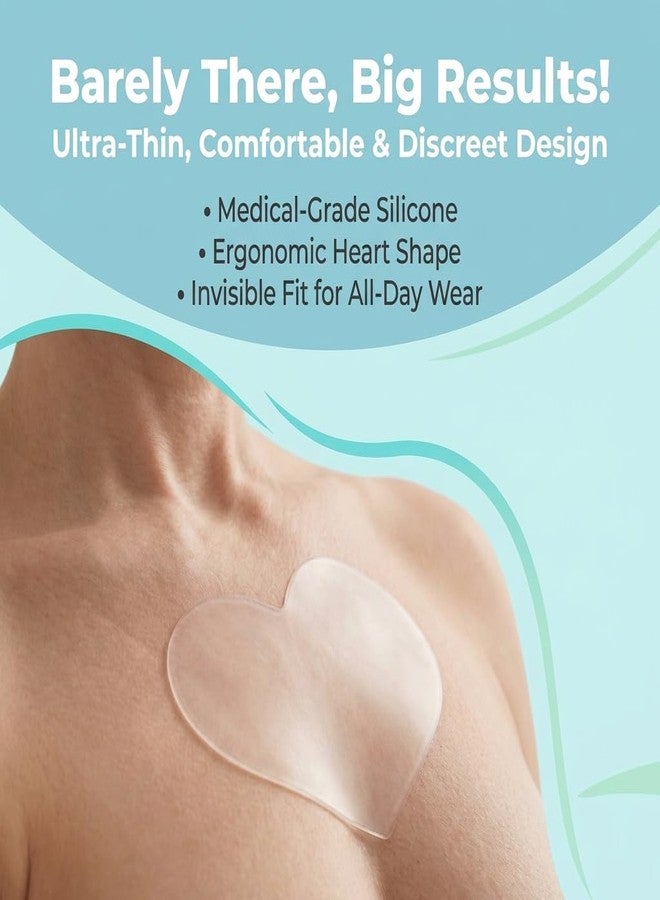 Rhostry Chest Wrinkle Patches – 2 Pack Reusable Silicone Chest Wrinkle Pad for Overnight Skin Smoothing & Firming – Hydrating Décolleté Pads for Side Sleeping Lines – 30 Day Supply - Image 2