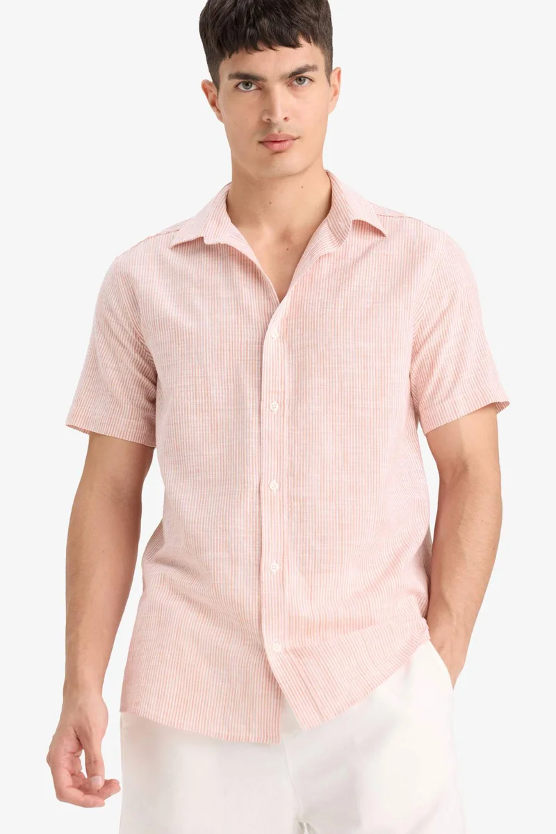 ديفاكتو Short Sleeve Cotton Shirt