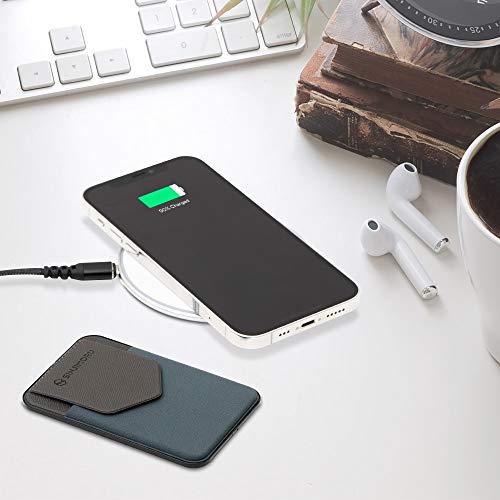 Sinjimoru Privacy Cover Magnetic Card Holder, Magnetic Phone Wallet Stick on as Credit Card Holder Compatible with iPhone 16 15 14 13 12 Series. M-Flap Navy - Image 5
