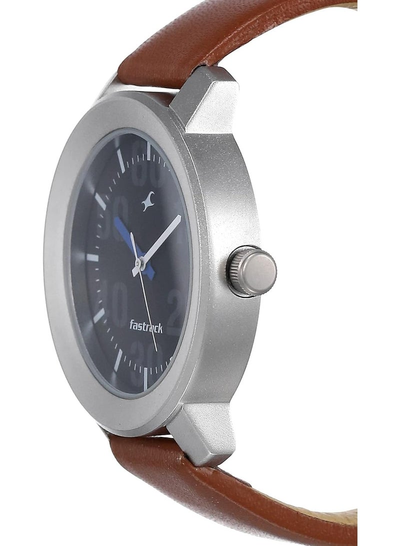 Fastrack Mens Analog Black Dial Brown Band Leather Watch - Image 3