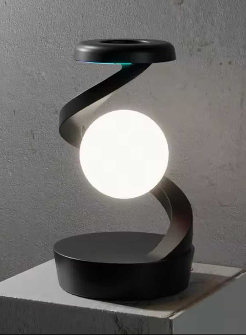 LED 360° Rotating Night Light with Wireless Charger Cordless Desk Lamp Rechargeable LED Levitating Night Light for Living Room - Image 3