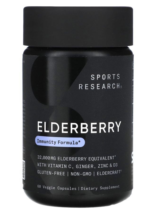 SPORTS RESEARCH Elderberry 60 Veggie Capsules 