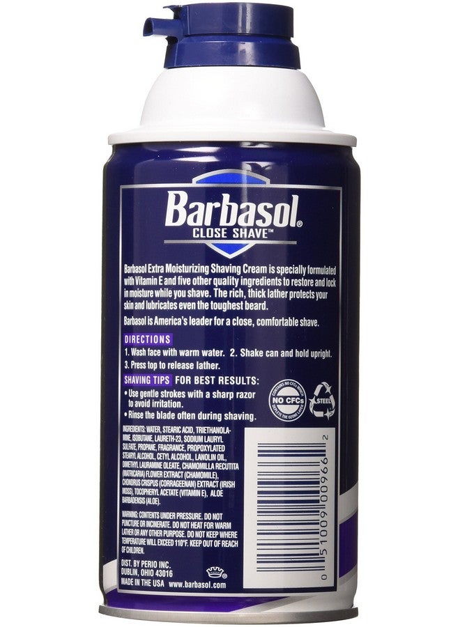 Barbasol Extra Moisturizing With Vitamin E Shaving Cream, 10 Oz., 2 Piece