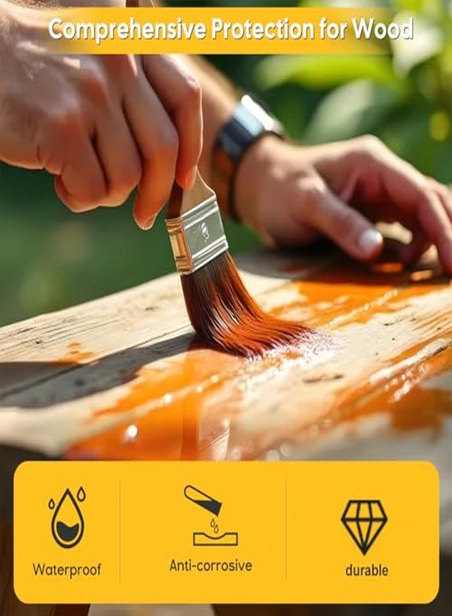 Volunu 35OZ 100% Pure Tung Oil for Wood with a Brush,All-Natural Wood Oil,Food Safe Tung Oil Finish for Furniture, Decks & Countertops,No Additives, Solvents or Synthetic Ingredients - Image 3