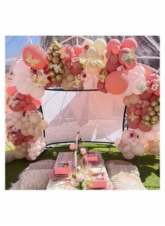 Y&D Balloon Arch Garland Kit, Retro Pink Apricot White and Metallic Gold Latex Balloons for Wedding Bridal Engagement Anniversary Birthday Baby Shower Girls' Decorations  - Image 4