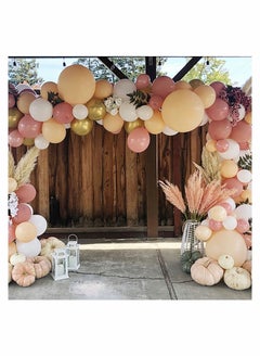 Y&D Balloon Arch Garland Kit, Retro Pink Apricot White and Metallic Gold Latex Balloons for Wedding Bridal Engagement Anniversary Birthday Baby Shower Girls' Decorations  - Image 5