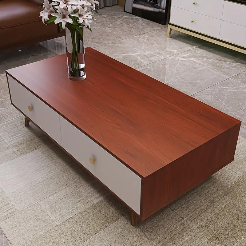 HOMSUN Wood Grain Contact Paper Self Adhesive Wallpaper Peel and Stick Vinyl Wall Paper Room Decor Wall Sticker (Populus Mahogany, 12" x 48" Inch) - Image 3