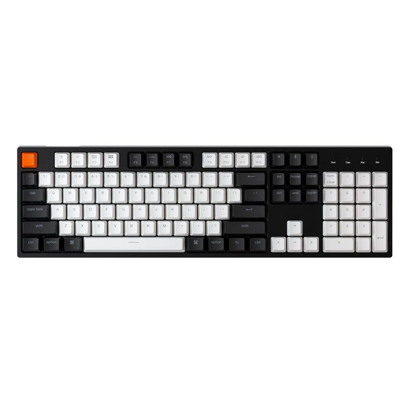 Keychron C2 Full Size Wired Mechanical Keyboard for Mac, Hot-swappable, Gateron G Pro Red Switch, White Backlight, 104 Keys ABS keycaps Gaming Keyboard for Windows,Type-C Braid Cable - Image 1