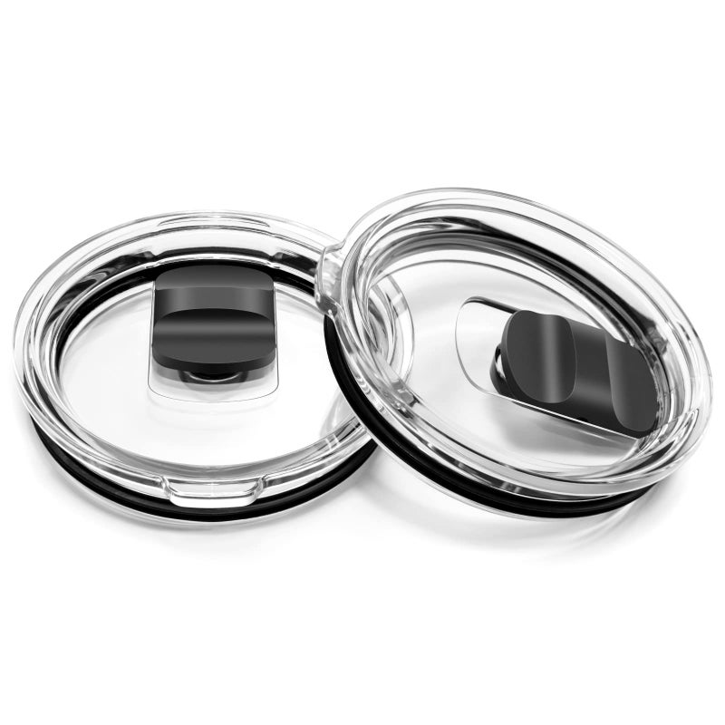 SOONSURE 30 oz Tumbler Lid, Replacement Lids Compatible for YETI 30/32 oz Tumbler, 14 oz Mug and 35 oz Straw Mug, 2 Pack Travel Spill Proof Cup Lids Covers with Magnetic Slider Switch, BPA Free - Image 1
