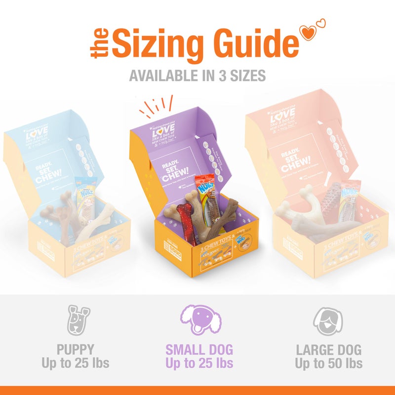 Nylabone Dog Gift Box, Includes 3 Strong Chew Toys and 1 Natural Treat, Gifts for Dogs, Small - Up to 25 lbs, 4 Pack - Image 4