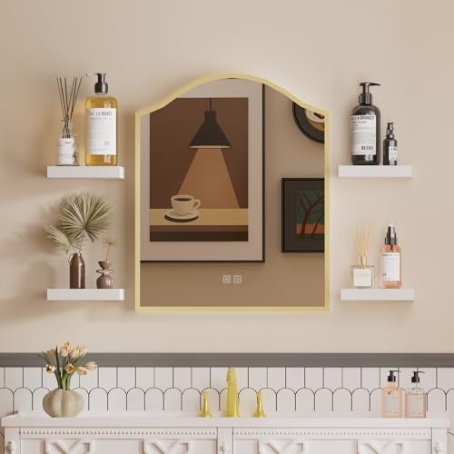 QsQueen Floating Shelves for Wall – Solid Wood Square Design Wall Shelf with Hidden Brackets, Space Saving Storage & Decorative Display Shelf for Bathroom, Bedroom, Living Room & Kitchen - Image 5