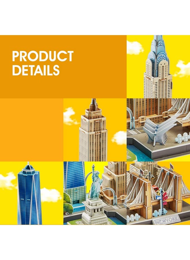 CubicFun - 3D Puzzles For Kids Ages 810 Arts Crafts For Kids Ages 812 New York Cityline 3D Architecture Crafts For Girls Ages 812 Toys Gifts For 8 Year Old Girls Gifts For 10 Year Old Girl Building Model - Image 1