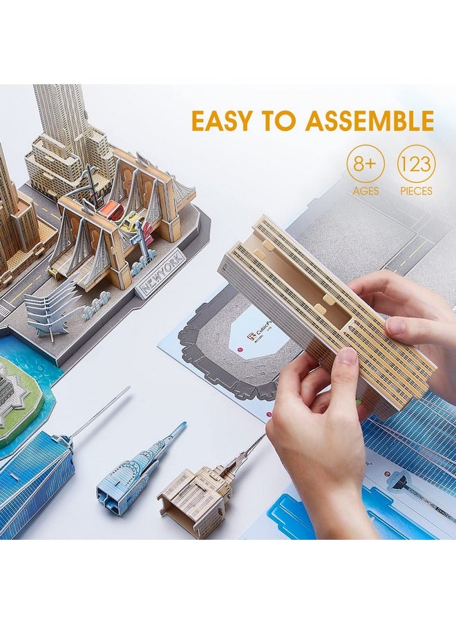 CubicFun - 3D Puzzles For Kids Ages 810 Arts Crafts For Kids Ages 812 New York Cityline 3D Architecture Crafts For Girls Ages 812 Toys Gifts For 8 Year Old Girls Gifts For 10 Year Old Girl Building Model - Image 1