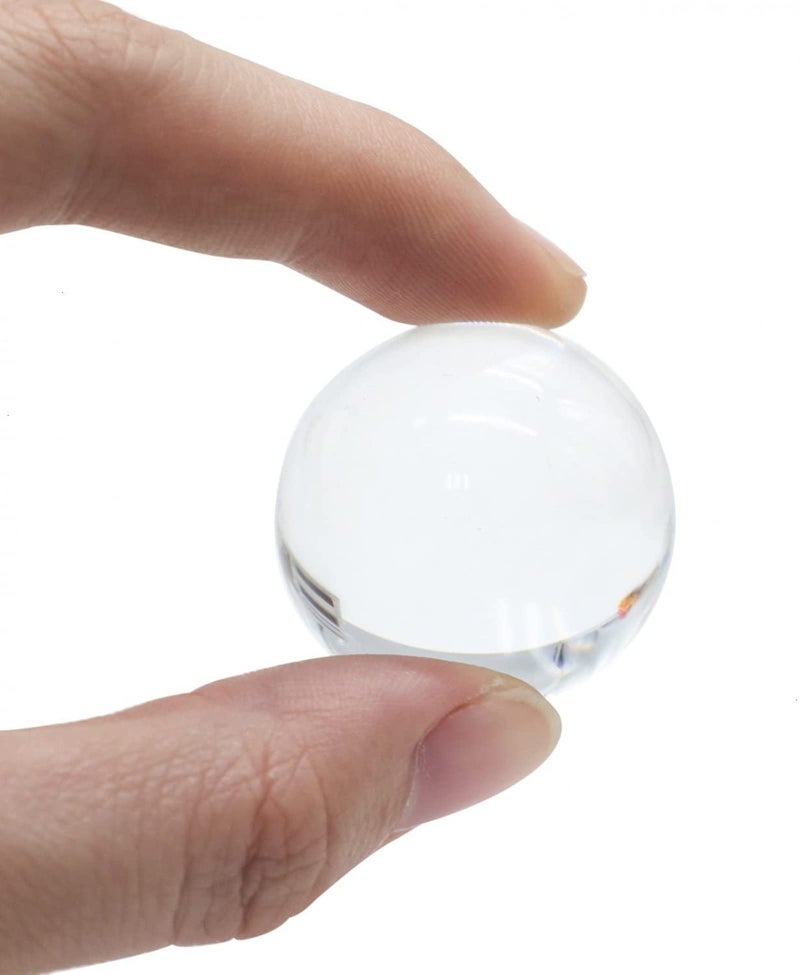 Zittop Mini Clear Crystal Ball Glass Ball Globe Fengshui Miniature Oornaments for Gifts House Decoration Home Docor 30mm12Inch