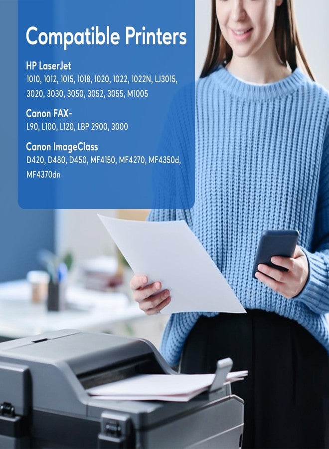خرطوشة حبر GOTOBY 12A بديلة لخرطوشة HP 12A Q2612A متوافقة مع طابعات Laserjet 1020 و1022 و1012 و1018 و1022N و3015 و3030 و3020 و3050 و3052 و3055 وM1005 وM1319F (أسود، عبوة من 4 قطع) - Image 2
