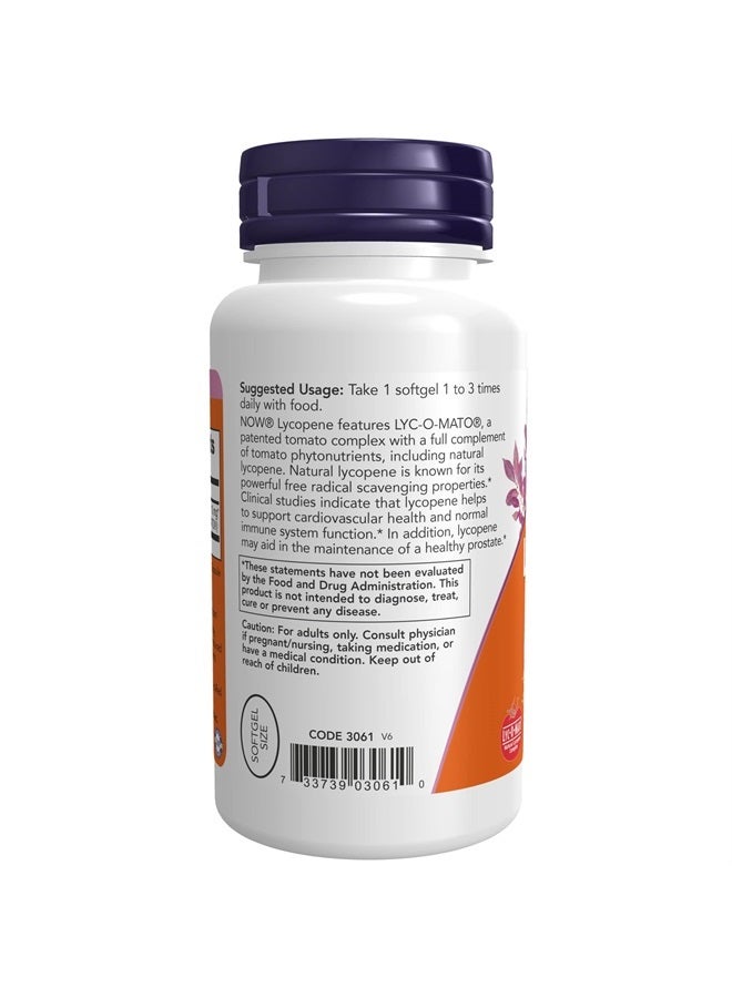 now Supplements, Lycopene 10 mg with Natural Extract from Tomatoes, Free Radical Scavenger*, 120 Softgels - Image 1