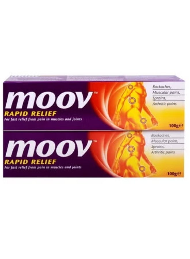 Moov Fast Acting Massage Cream designed to relieve muscle and joint pain and promote relaxation - 100g -2 Pc - Image 1