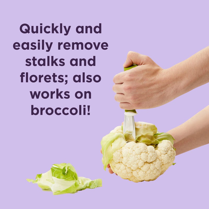 Chef'n Stalk Chop Cauliflower Prep Tool, Green, 7 ½ x 1 ¾-inches - - Image 3