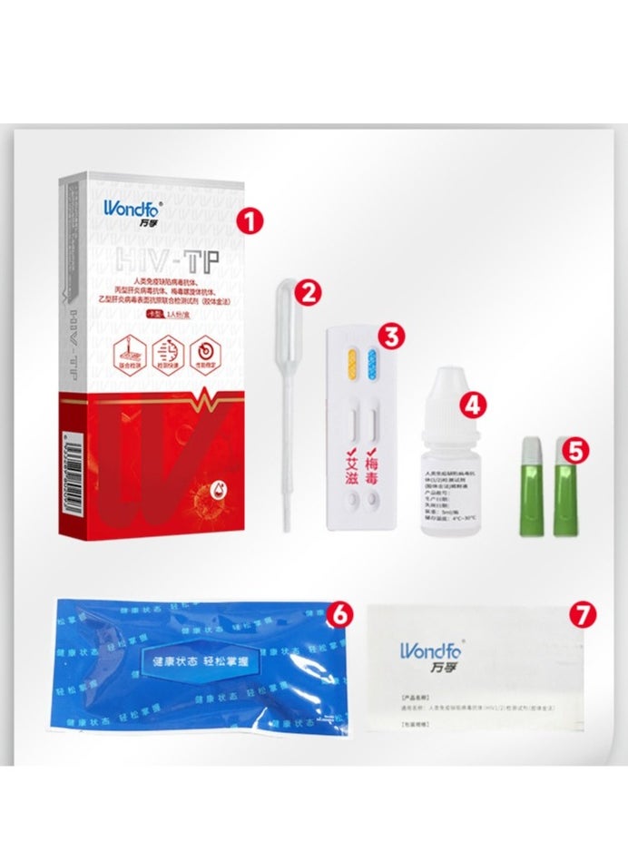 4 Boxes of HIV 1/2 and TP Rapid Antibody Test Kits at Home, 4 Kinds of HIV Home Test Strips