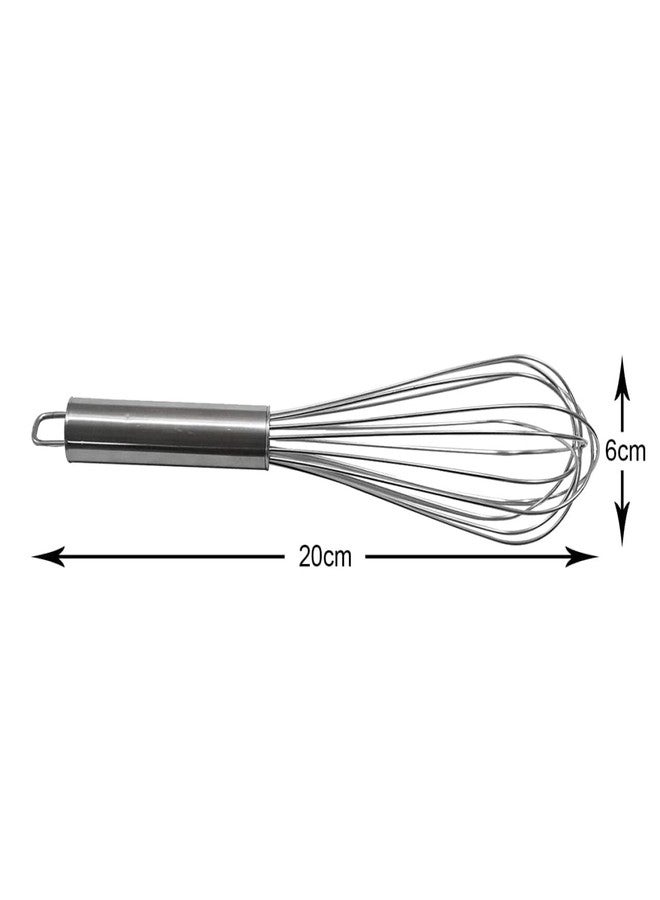 Brunchy Hand Blender Wire Whisk, Stainless Steel Balloon Egg Beater, Prime Whisker for Kitchen, Whisker for Cake Mixing, Whizzy Whisk with Pipe Handle for Blending, Beating, Stirring (Small) - Image 2